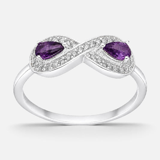 Anillo Infinito Circones Amatista
