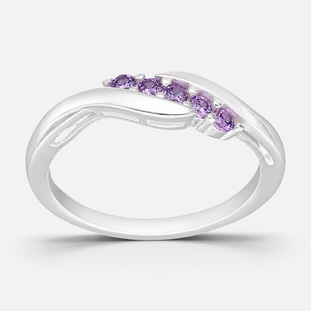 Anillo Entrelazado Circones Amatista