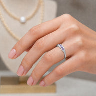 Anillo Entrelazado Circones Amatista