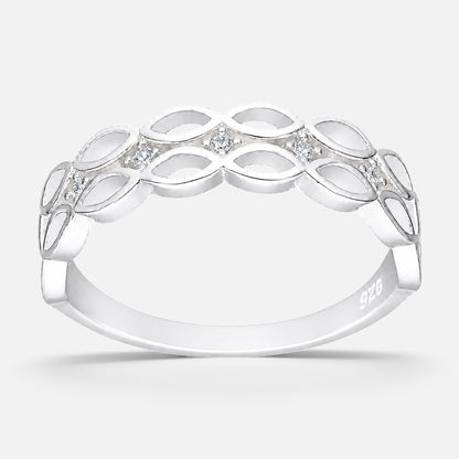 Anillo Cintillo Óvalos Circones