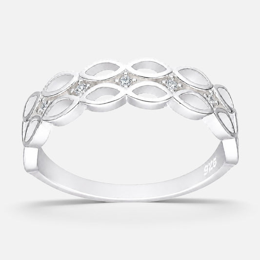 Anillo Cintillo Óvalos Circones