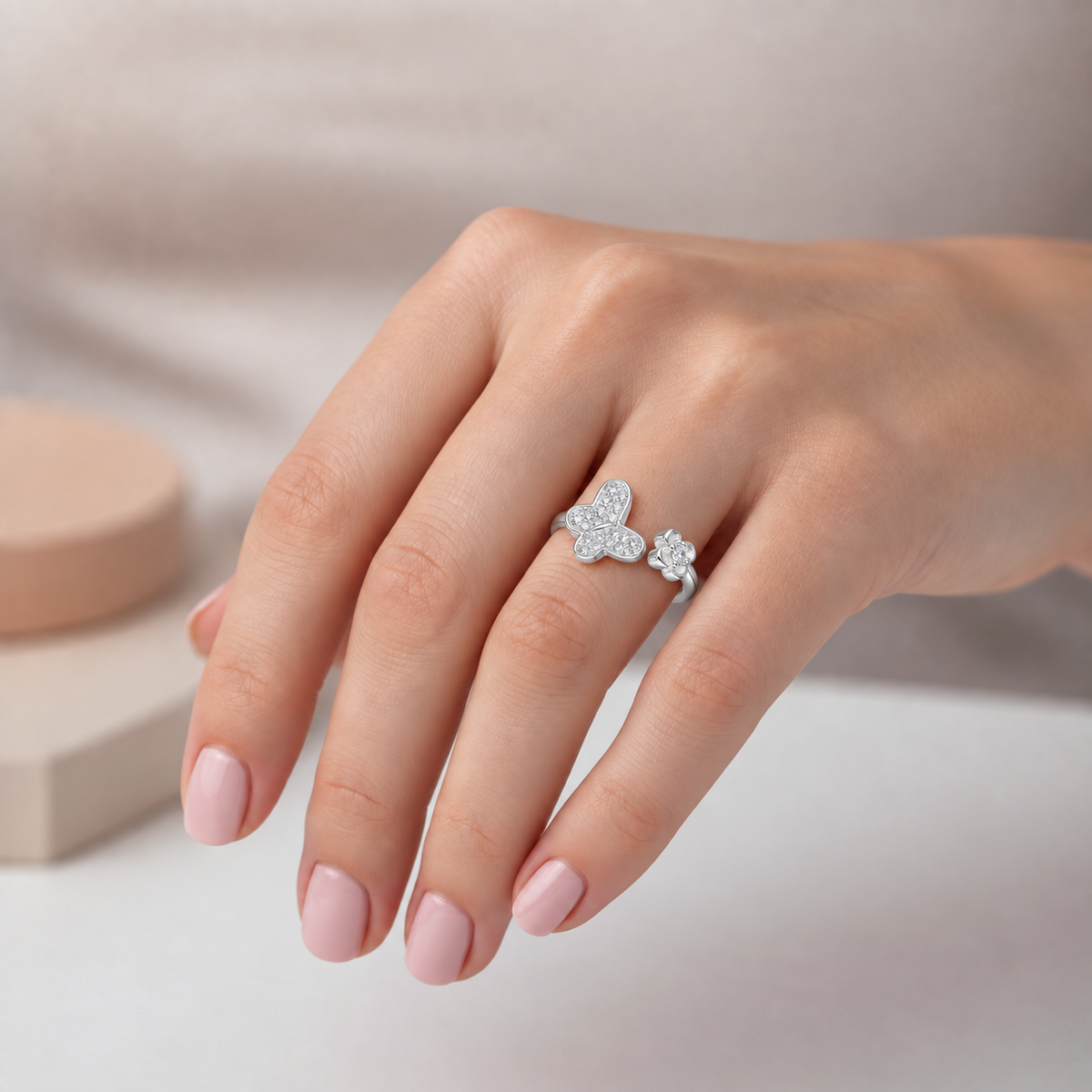 Anillos Ajustable Mariposa Trébol Circones