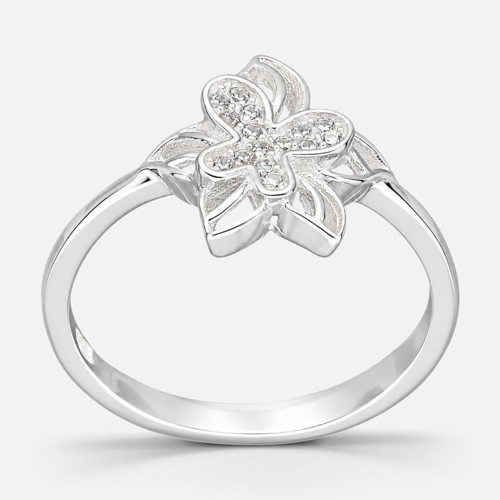 Anillo Flor Mariposa Circones