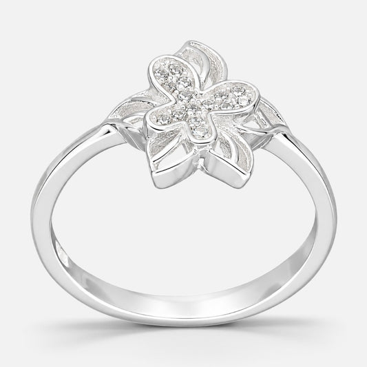 Anillo Flor Mariposa Circones