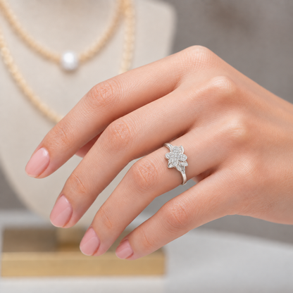 Anillo Flor Mariposa Circones