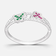 Anillo Entorchado Mariposas Circones Multicolor: