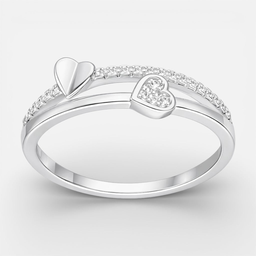 Anillo Líneas Corazones Circones