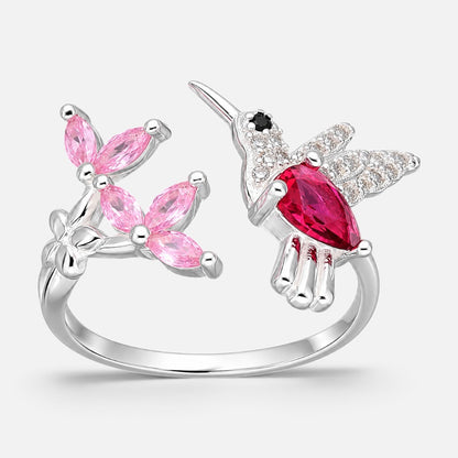 Anillo Ajustable Colibrí Circones Multicolor