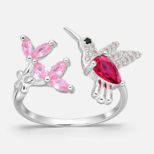 Anillo Ajustable Colibrí Circones Multicolor