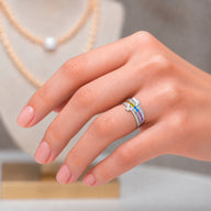 Anillo Mariposas Circones Multicolor