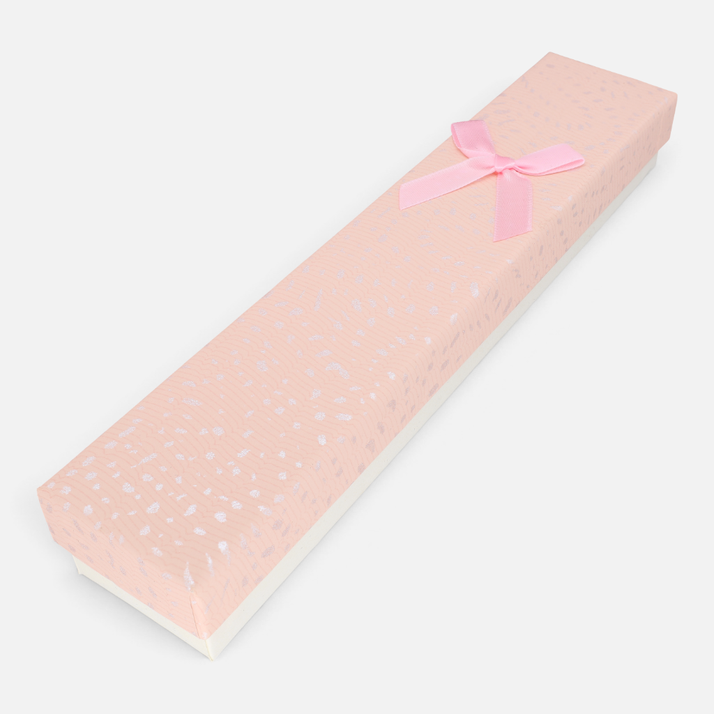 Caja Pulsera Texturizada Rosa Lazo Rosado