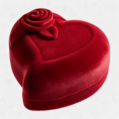 Corazón de Terciopelo Rojo para Conjunto
