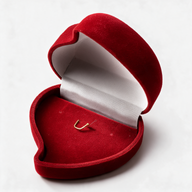 Corazón de Terciopelo Rojo para Conjunto