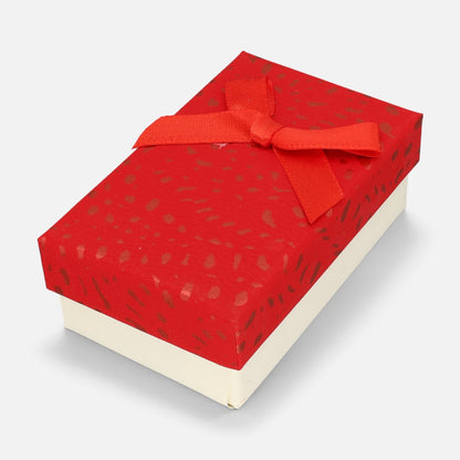 Caja de Conjunto Punto Metálico Roja