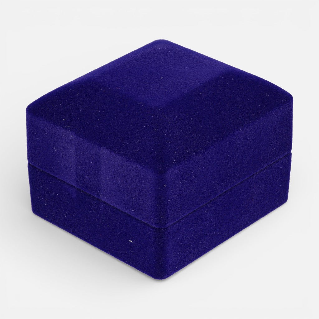 Cofre Anillo Terciopelo Azul
