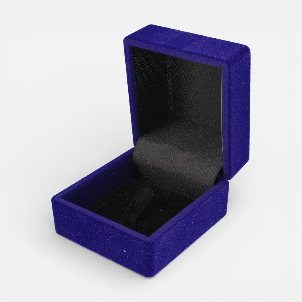 Cofre Anillo Terciopelo Azul