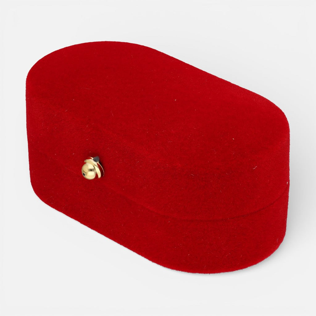 Cofre de Terciopelo Rojo para Anillos