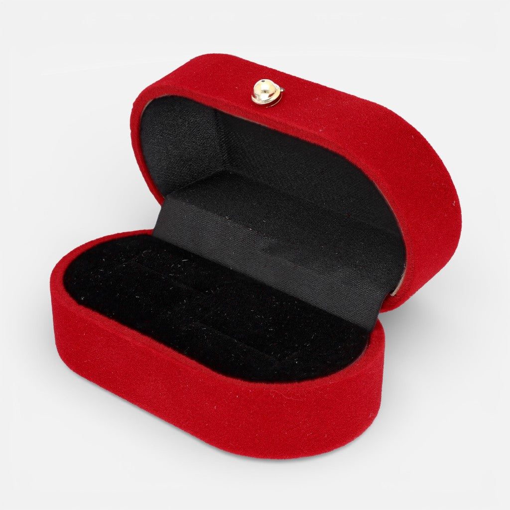Cofre de Terciopelo Rojo para Anillos