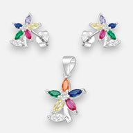 Conjunto Flor Circones Multicolor