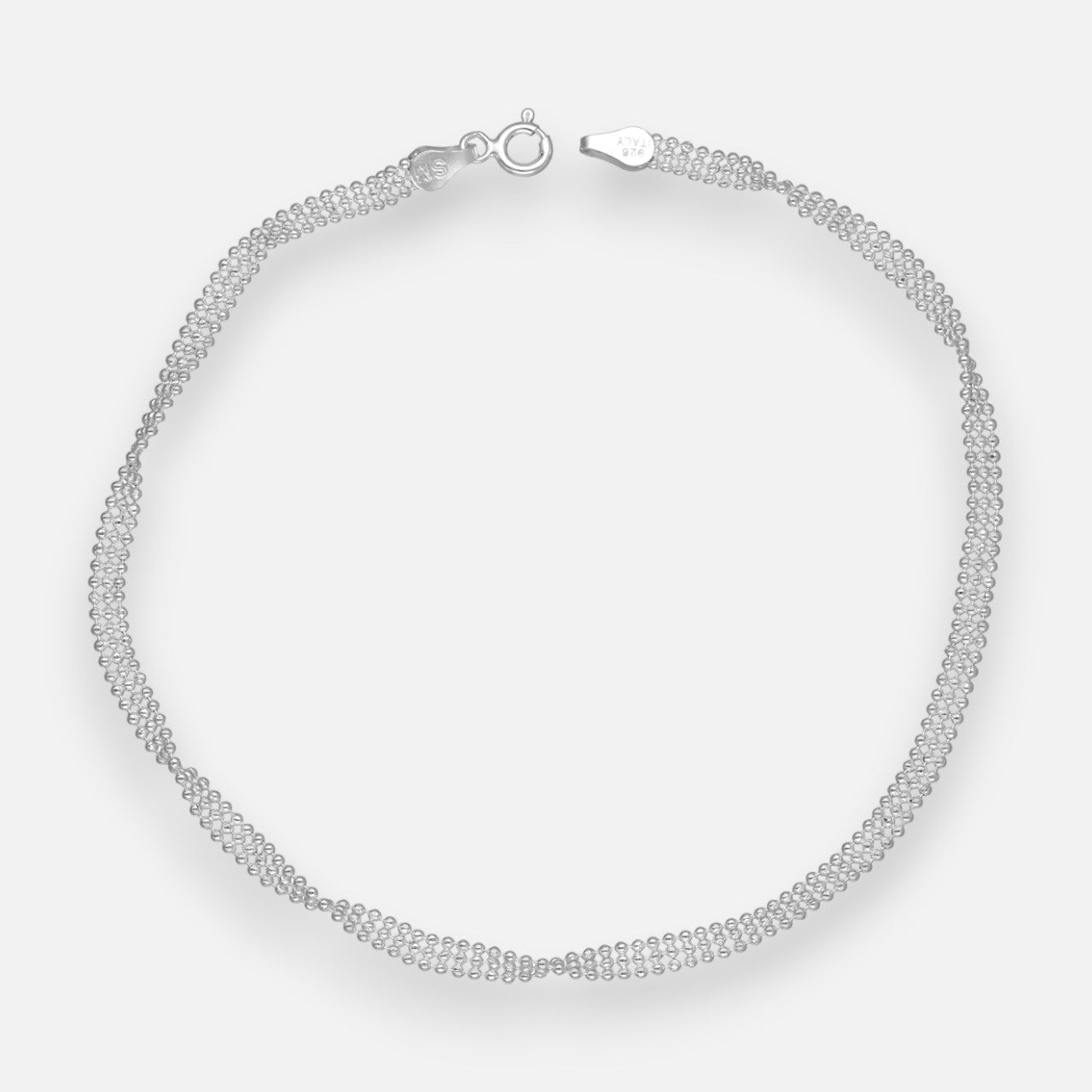 Tobillera Malla de Esferas Entorchada