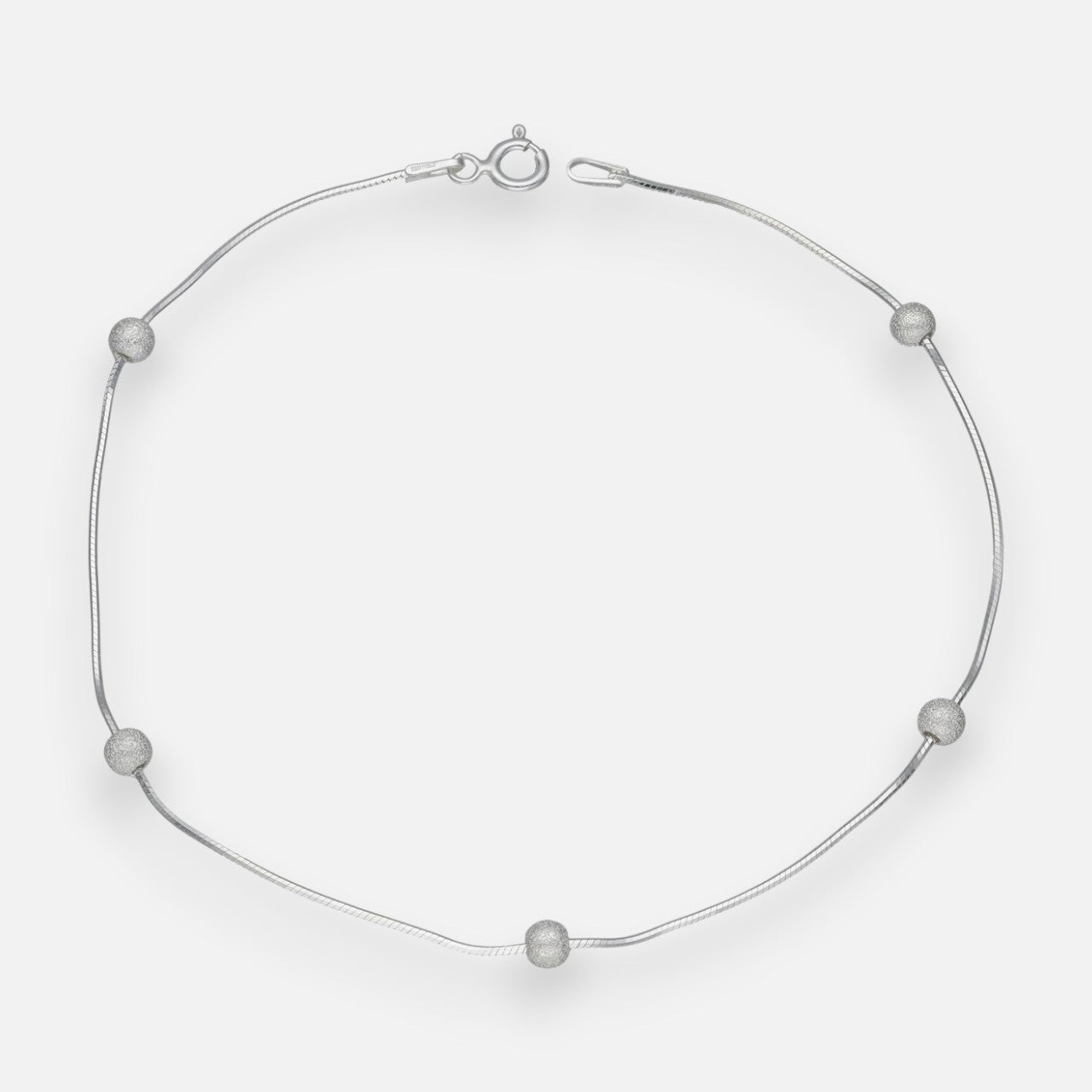 Tobillera Cola de Topo Esferas Satinadas