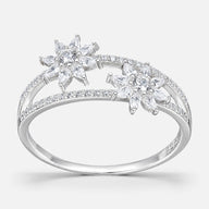 Anillo Líneas Flores Circones
