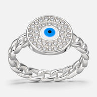 Anillo Ojo Turco Eslabones Circones