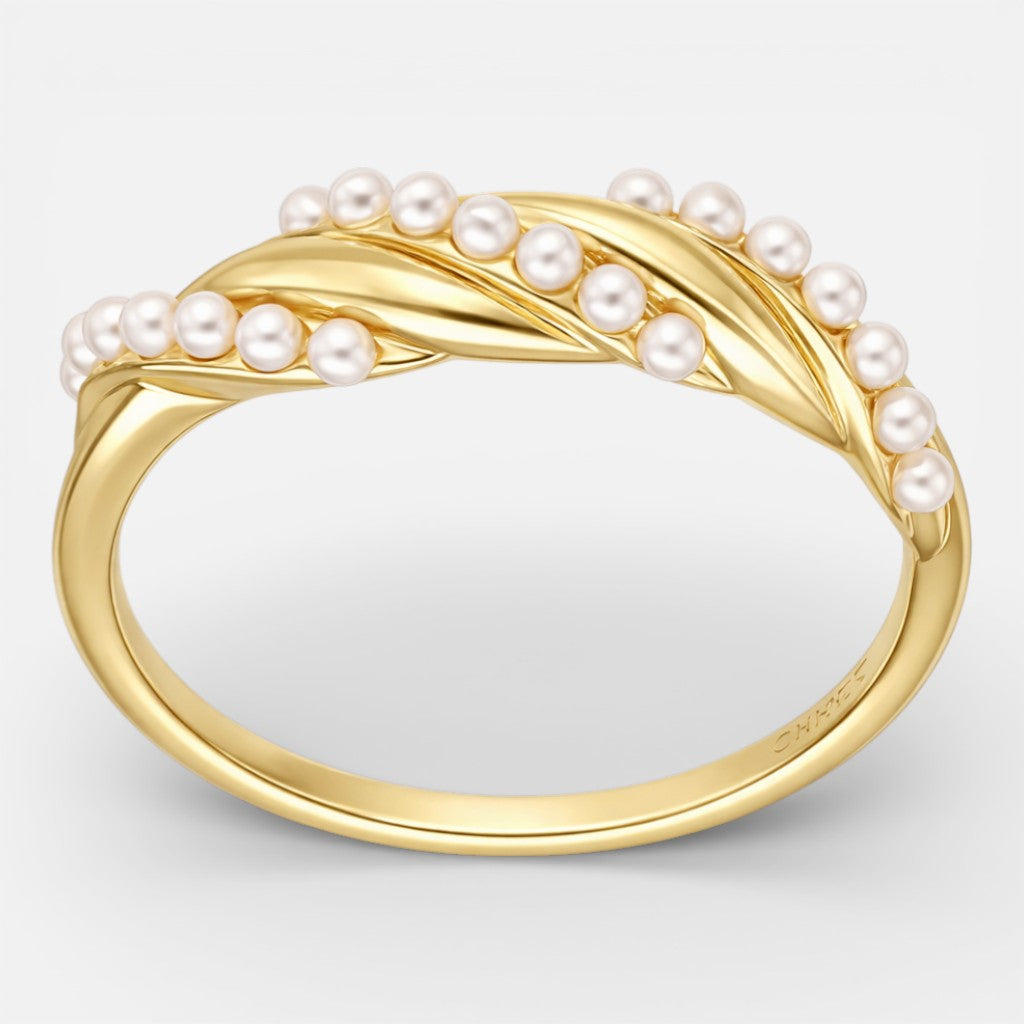 Anillo Entorchado Perlas