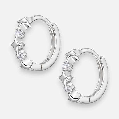 Argolla Huggie Estrellas Fugaz Circones 14 mm