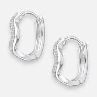 Argolla Huggie Ondulada Circones 13 mm