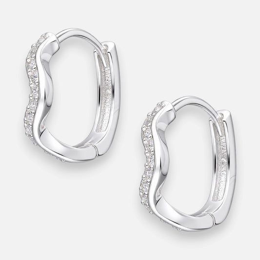 Argolla Huggie Ondulada Circones 13 mm