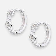 Argolla Huggie Trébol de la Suerte Circones 13 mm