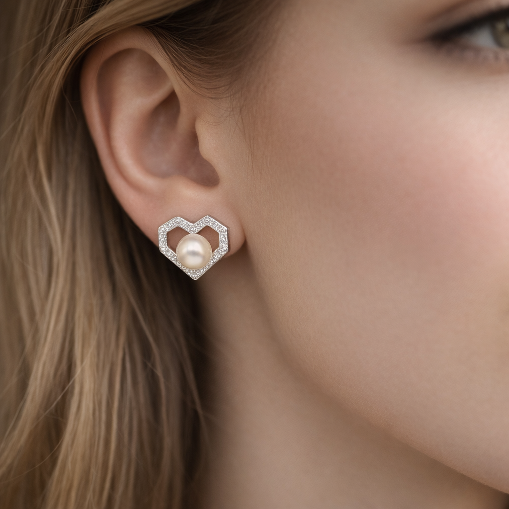 Aro Corazón Perla Circones