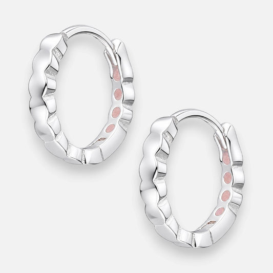 Argolla Huggie Ondulada 13 mm