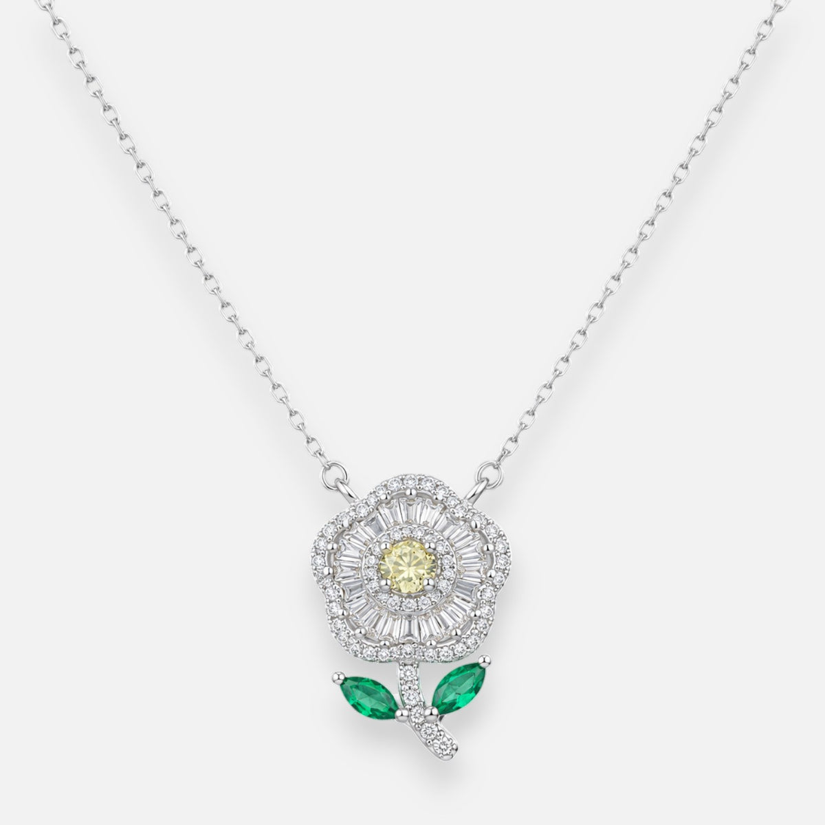 Collar Flor Margarita Circones Baguette