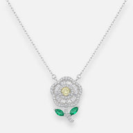 Collar Flor Margarita Circones Baguette
