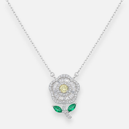Collar Flor Margarita Circones Baguette