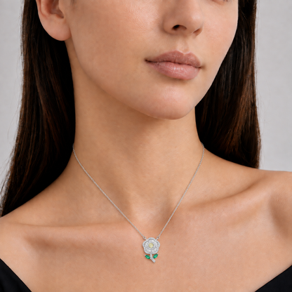 Collar Flor Margarita Circones Baguette