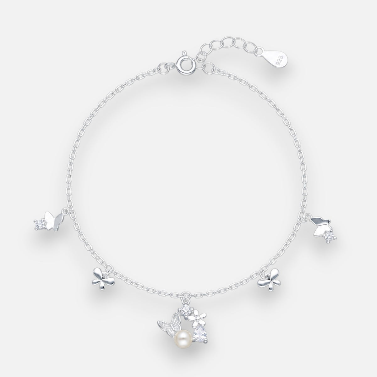 Pulsera Mariposa Flores Perla Circones