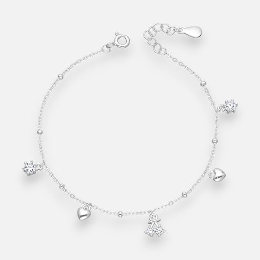 Pulsera Cerezas Corazones Circones