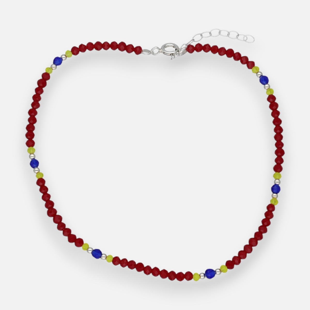 Tobillera Esferas Cristales Multicolor