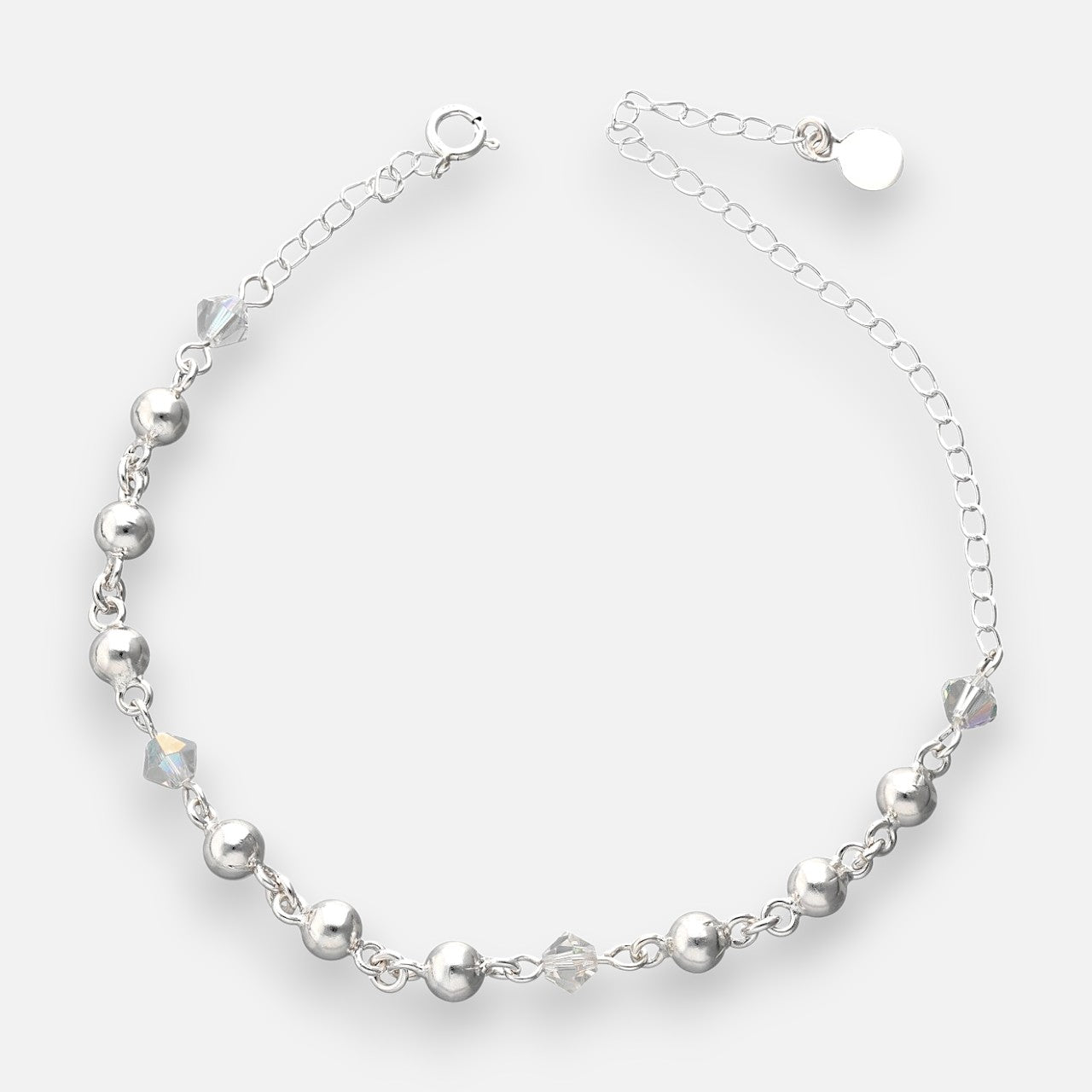 Tobillera Esferas Cristales Hecho con Swarovski® Tornasol
