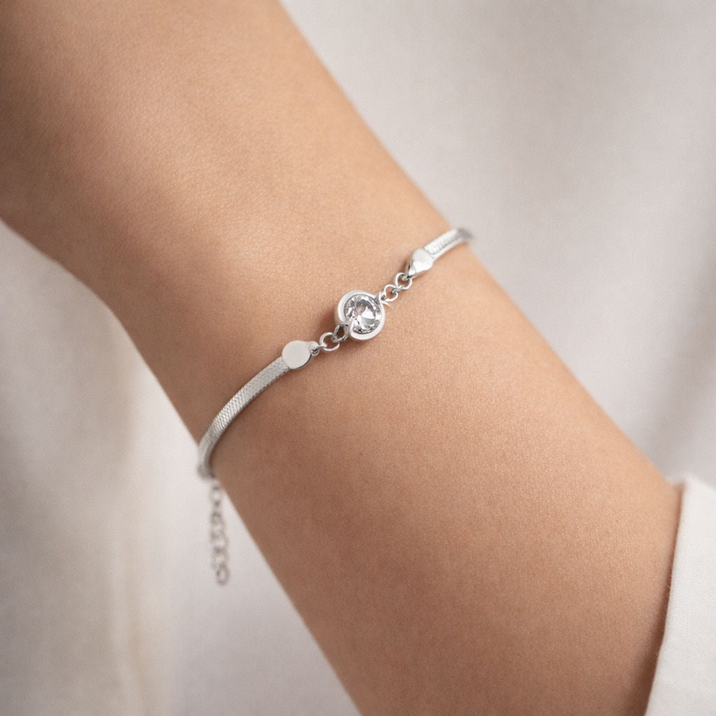 Pulsera Cinta Corazones Cristal Hecho con Swarovski®