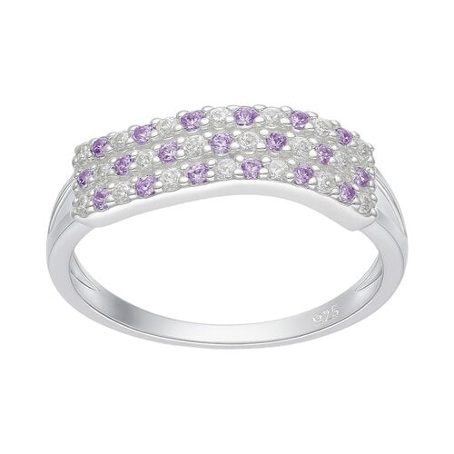 Anillo Cintillo Circones Amatista 12