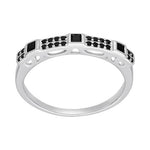 Anillo Cintillo Circones Baguette Ónix 10