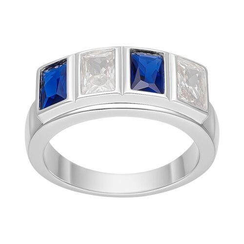 Anillo Cintillo Circones Baguette Zafiro 20