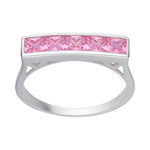 Anillo Cintillo Circones Rosa Francia 14