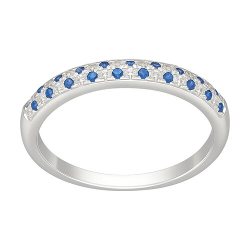 Anillo Cintillo Circones Zafiro 18