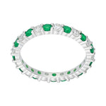 Anillo Cintillo Sin Fin Circones Esmeralda 12