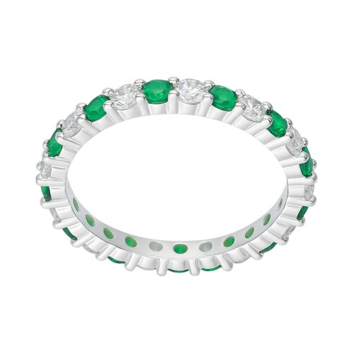 Anillo Cintillo Sin Fin Circones Esmeralda 12